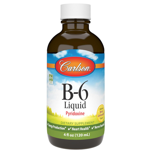 Carlson Vitamina B6 Líquida Piridoxina de Alta Absorción 120Ml