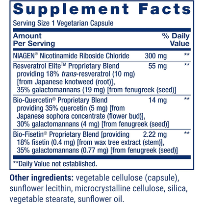 Life Extension NAD+ Resveratrol 30 Cápsulas