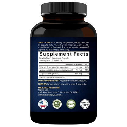 Naturebell Glicinato De Magnesio 500Mg 240 Cápsulas