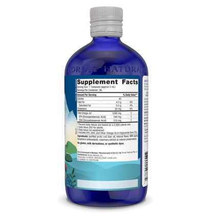 Nordic Naturals Artic Cod Liver Oil 237Ml