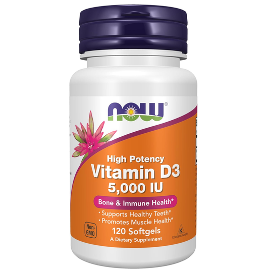 Now Vitamina D3 5,000IU 120 Softgels