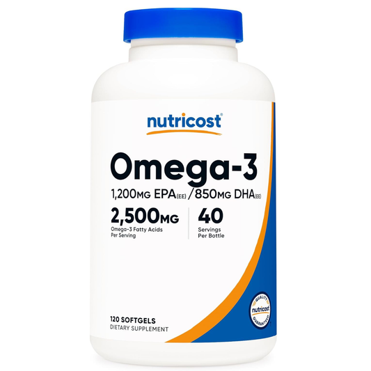 Nutricost Omega 3 2500Mg 120 Softgels
