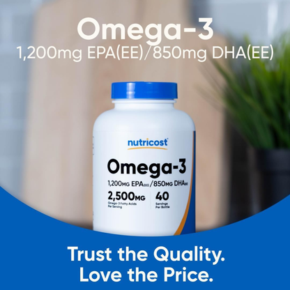 Nutricost Omega 3 2500Mg 120 Softgels