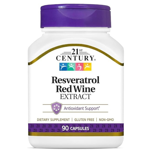 21st Century Resveratrol con Extracto de Vino Tinto 90 Cápsulas