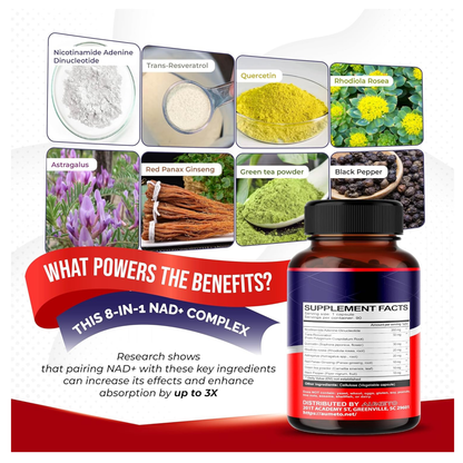 Aumeto NAD+ Resveratrol 90 Capsulas
