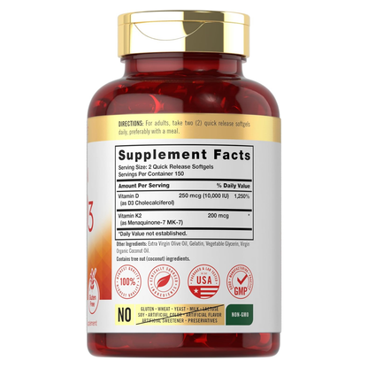 Carlyle D3 y K2 300 Softgels
