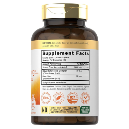 Carlyle Vitamina C 1000Mg con Bioflavonoides 250 Tabletas