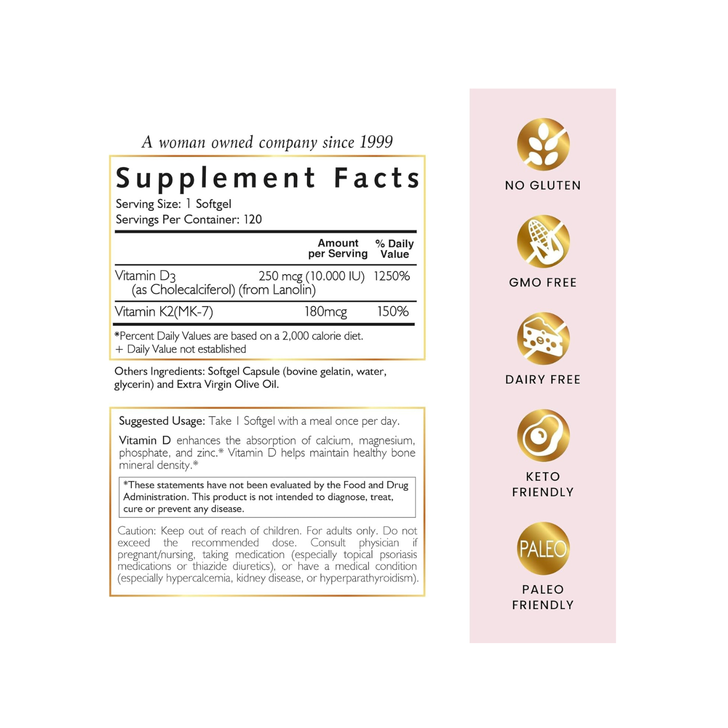 Coco March D3 + K2 10.000IU 120 Softgels