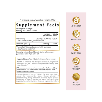 Coco March D3 + K2 10.000IU 120 Softgels