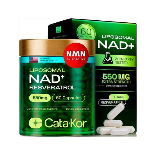 Cata-Kor Suplemento Liposomal NAD+ Advanced Con Resveratrol 60 Capsulas