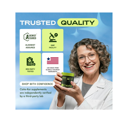 Cata-Kor Suplemento Liposomal NAD+ Advanced Con Resveratrol 60 Capsulas