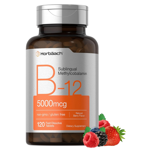 Horbaach Meticobalamina Sublingual Vitamina B12  5000Mcg 120 Tabletas