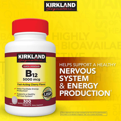 Kirkland Meticobalamina Sublingual Vitamina B12 5000Mcg 300 Tabletas