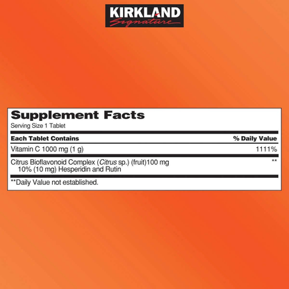 Kirkland Vitamina C 1000Mg 500 Tabletas