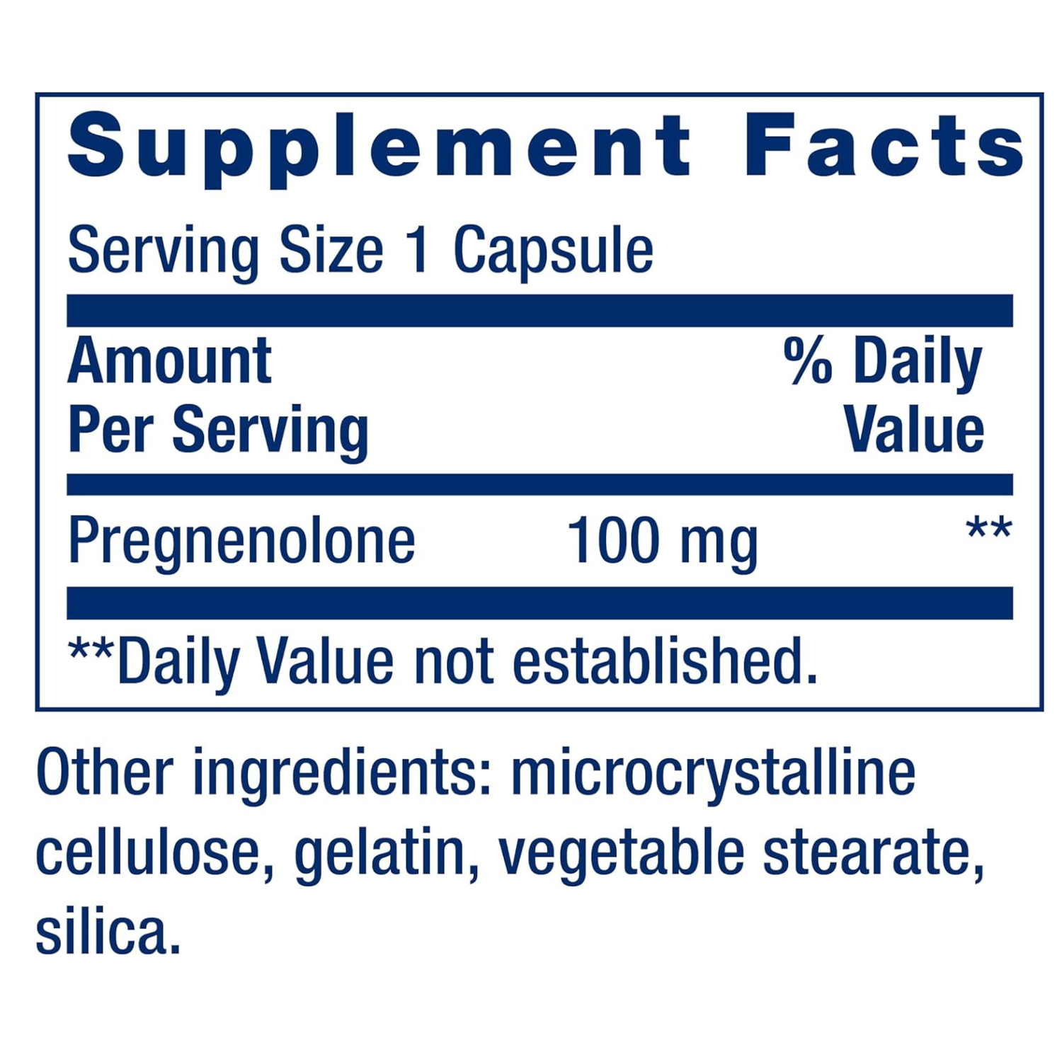 Life Extension Pregnenolona 100 mg 100 cápsulas