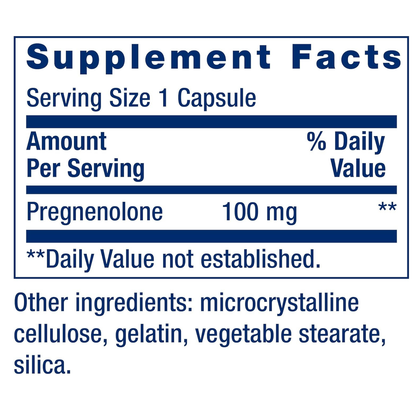 Life Extension Pregnenolona 100 mg 100 cápsulas