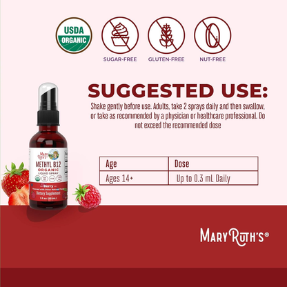 MaryRuth´s Spray líquido de vitamina B12 orgánica 30Ml