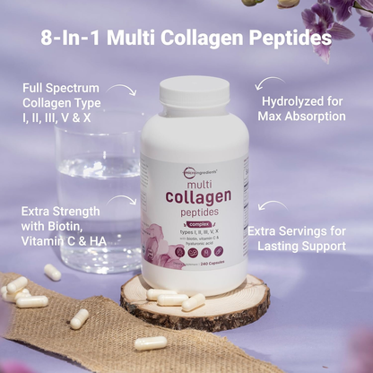 Micro Ingredients Multi Collagen Peptides 240 Capsulas