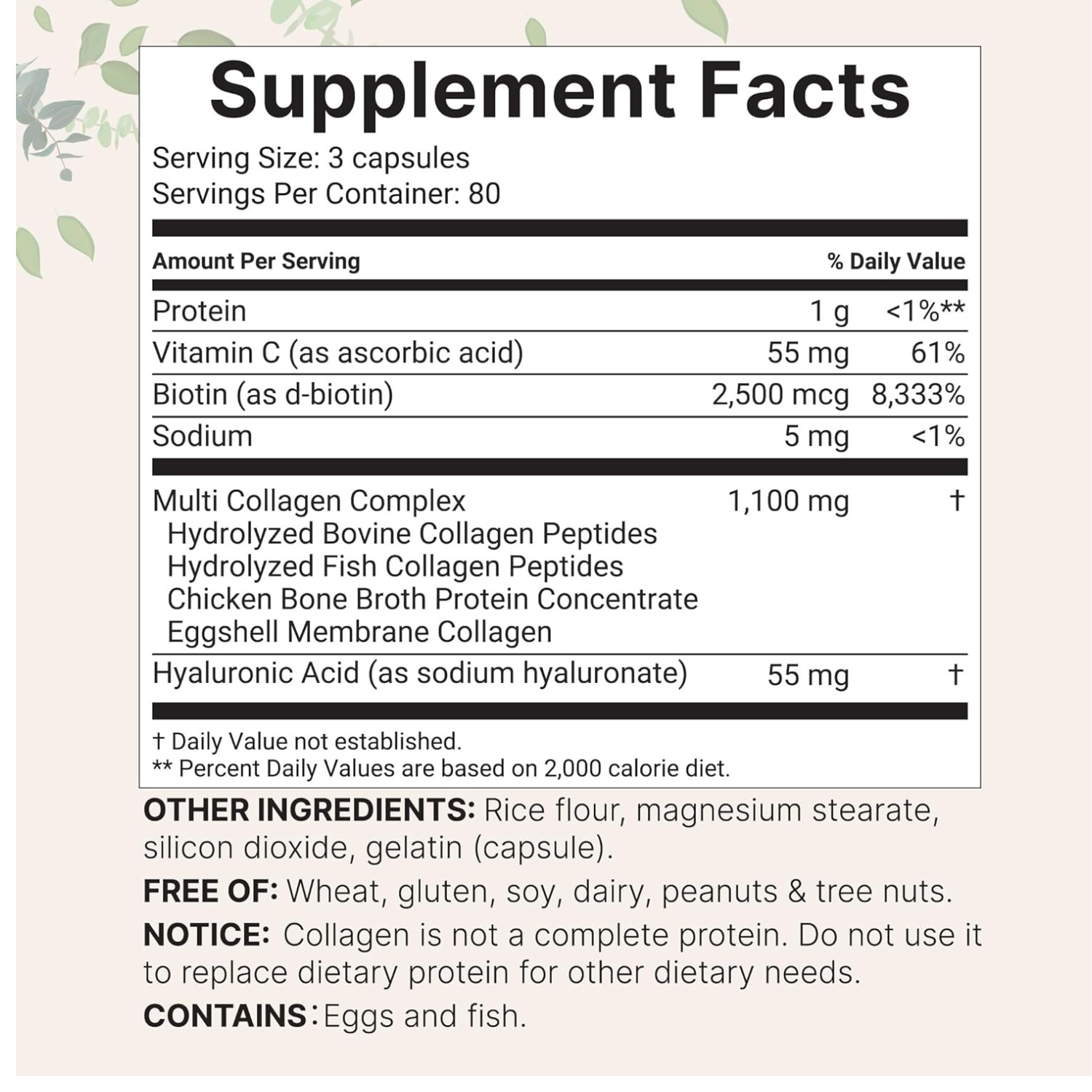 Micro Ingredients Multi Collagen Peptides 240 Capsulas