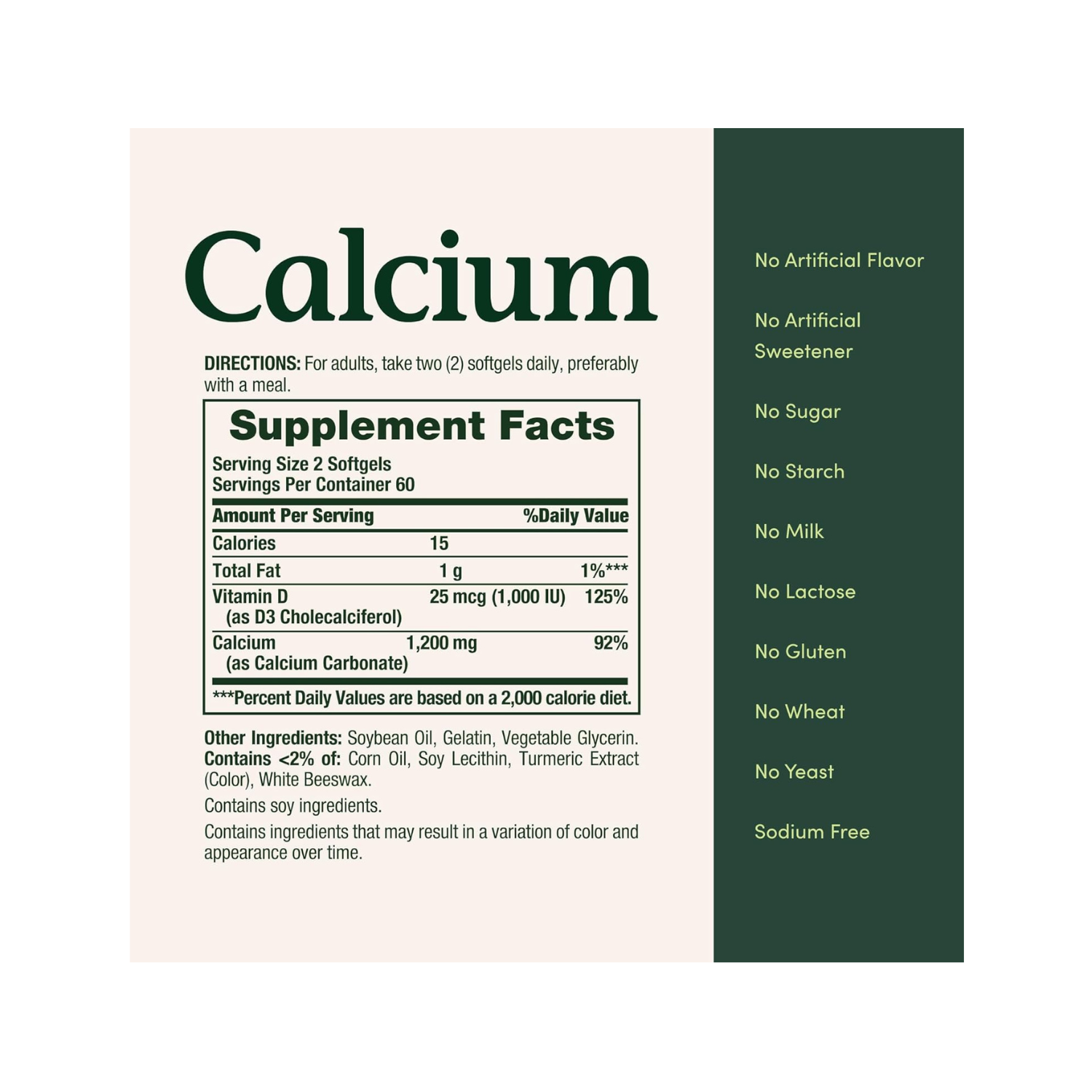 Nature´s Bounty Calcio Con Vitamina D3 120 Softgels