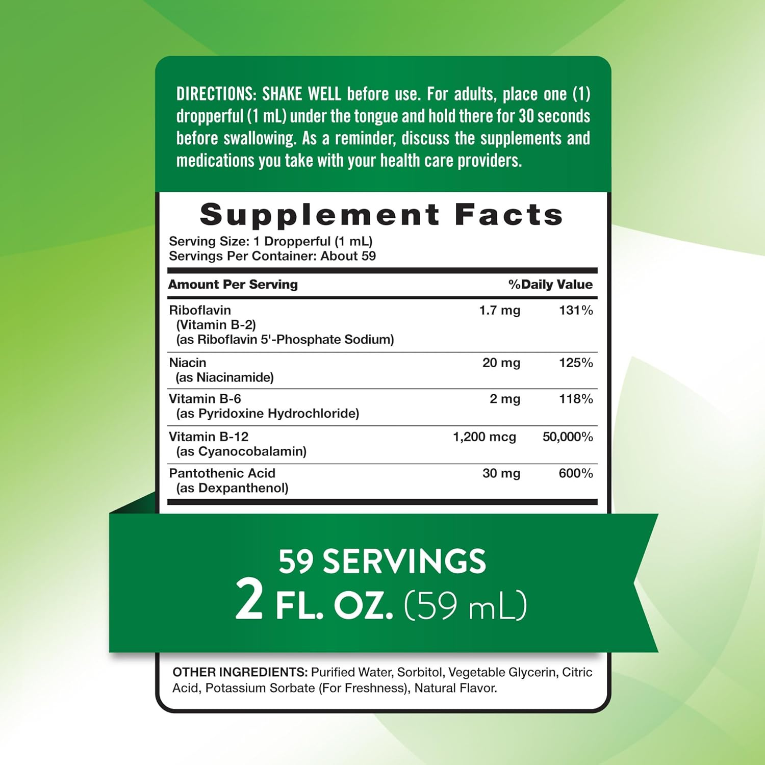 Nature's Truth Gotas líquidas sublinguales B12 10,000Mcg 59Ml