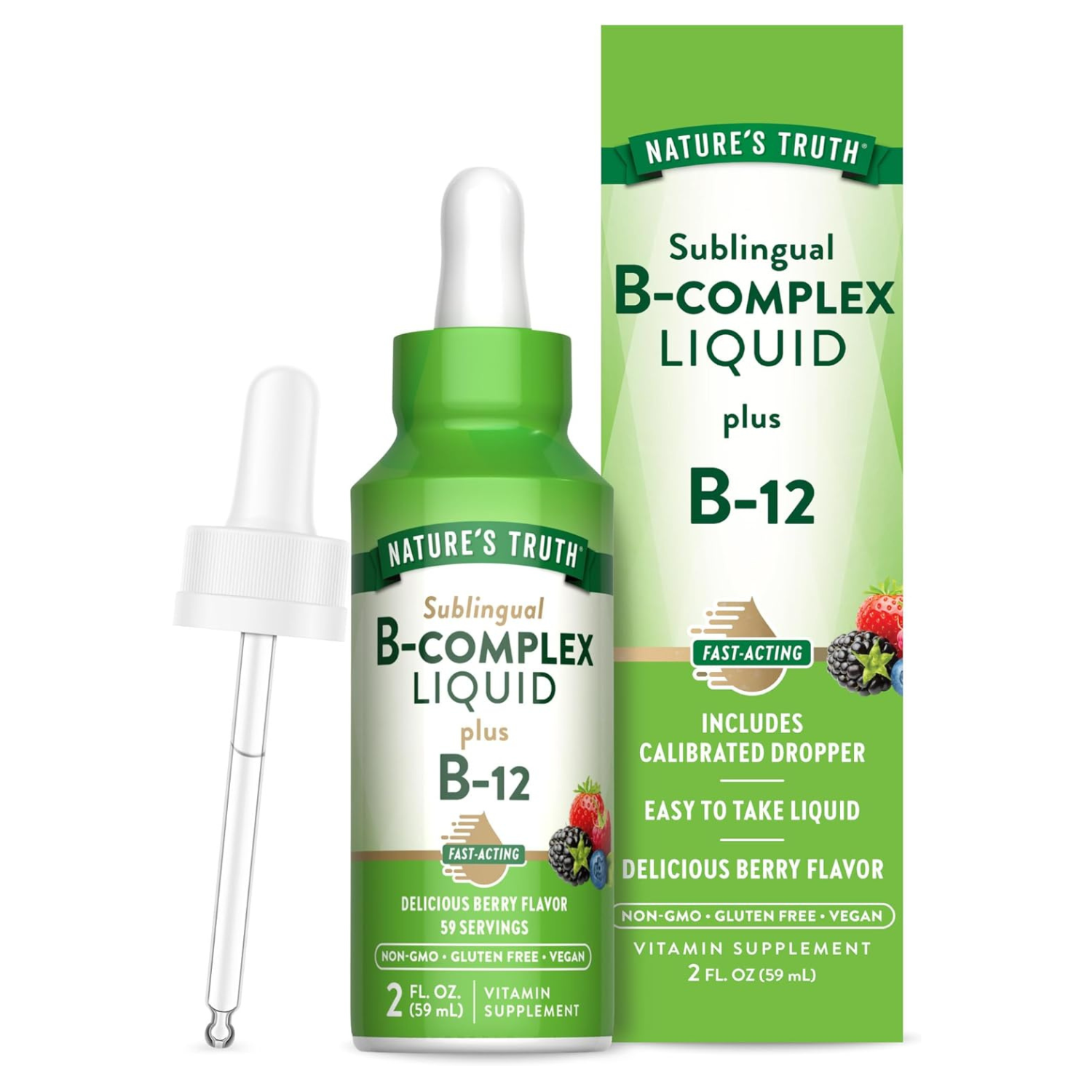 Nature's Truth Gotas líquidas sublinguales B12 10,000Mcg 59Ml