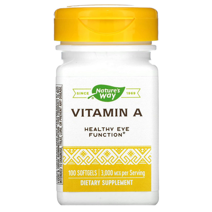 Nature's Way Vitamina A 3000Mcg por porción 100 Softgels