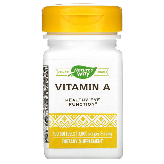 Nature's Way Vitamina A 3000Mcg por porción 100 Softgels