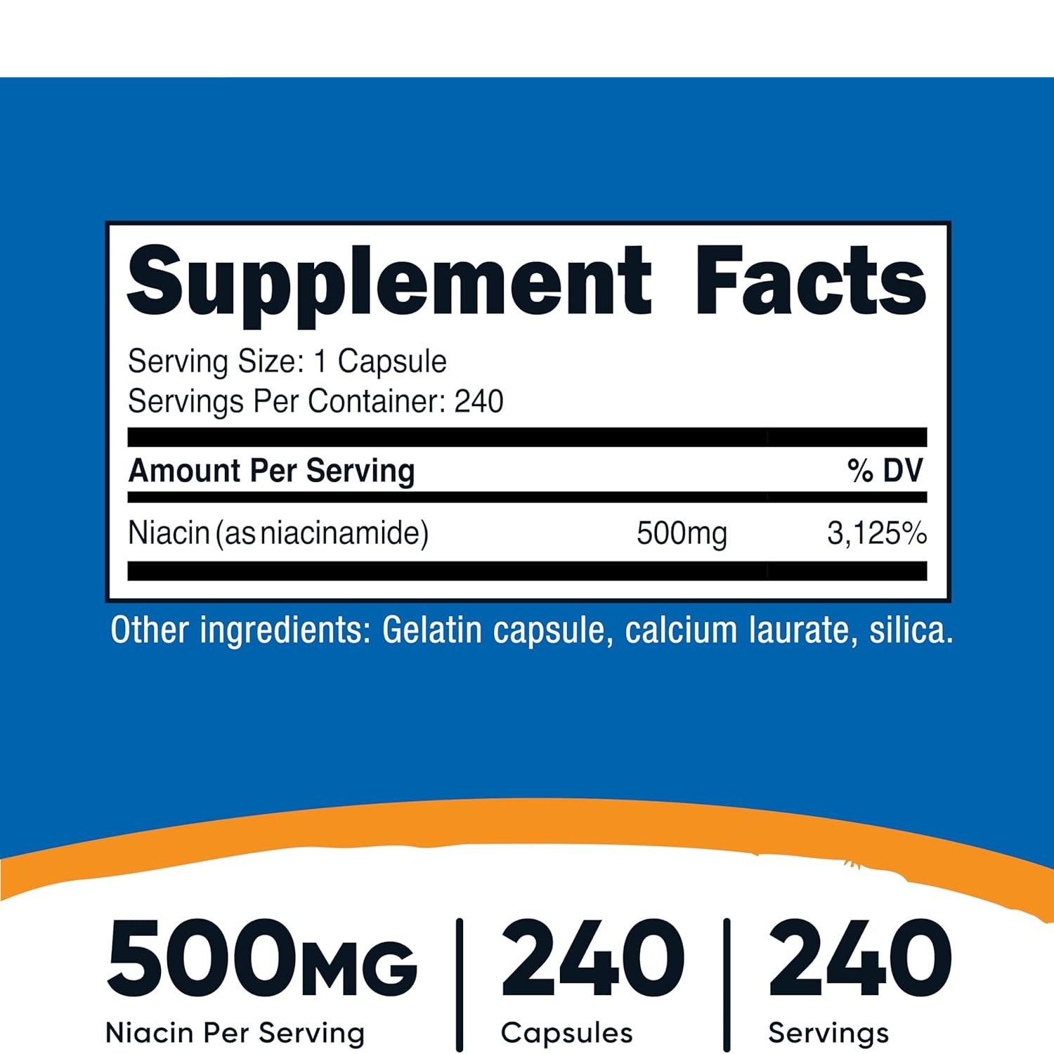 Nutricost Niacinamide 500Mg 240 Capsulas