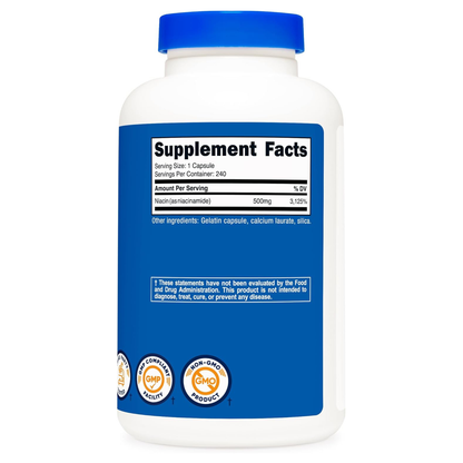 Nutricost Niacinamide 500Mg 240 Capsulas