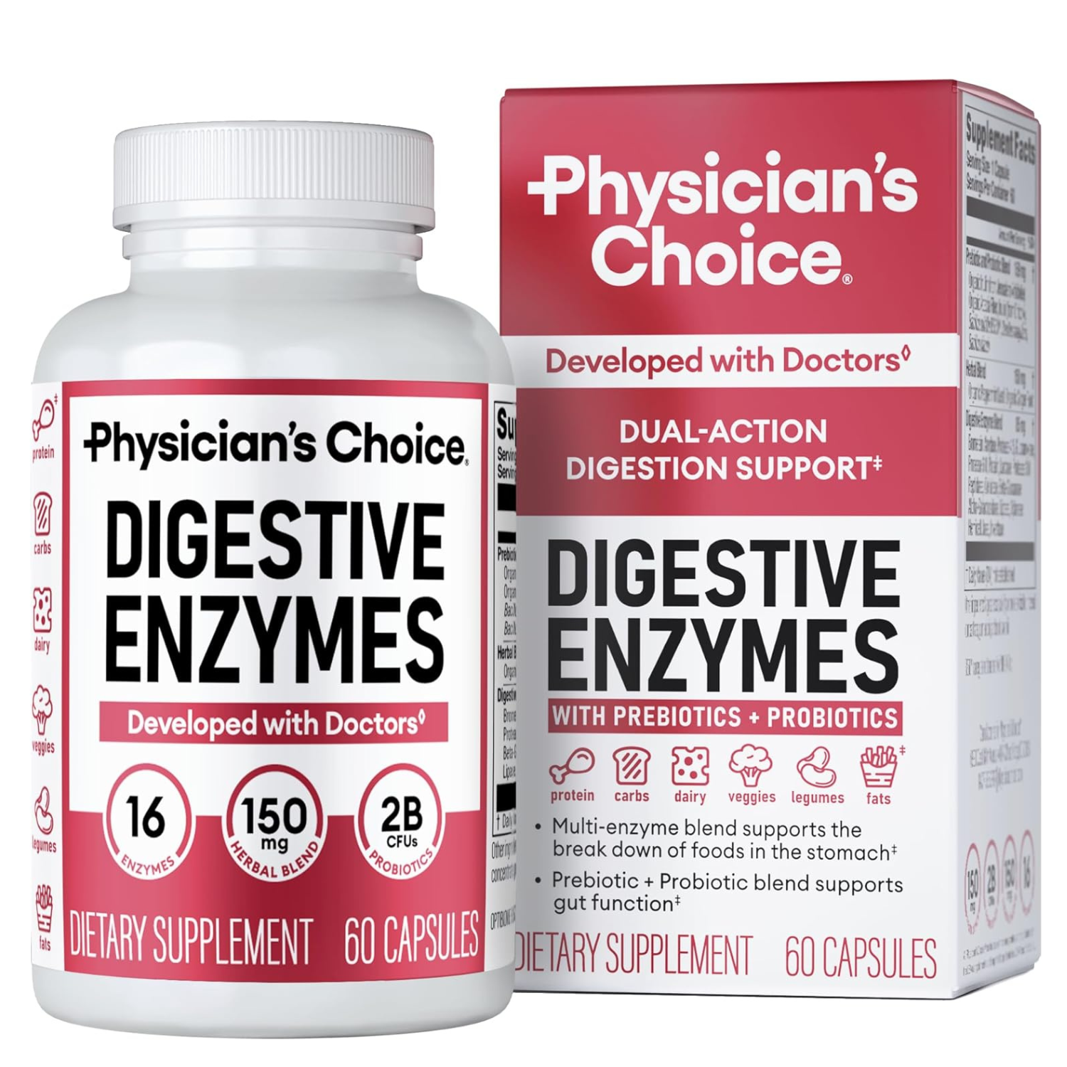Physicans Choice Enzimas Digestivas 60 Capsulas