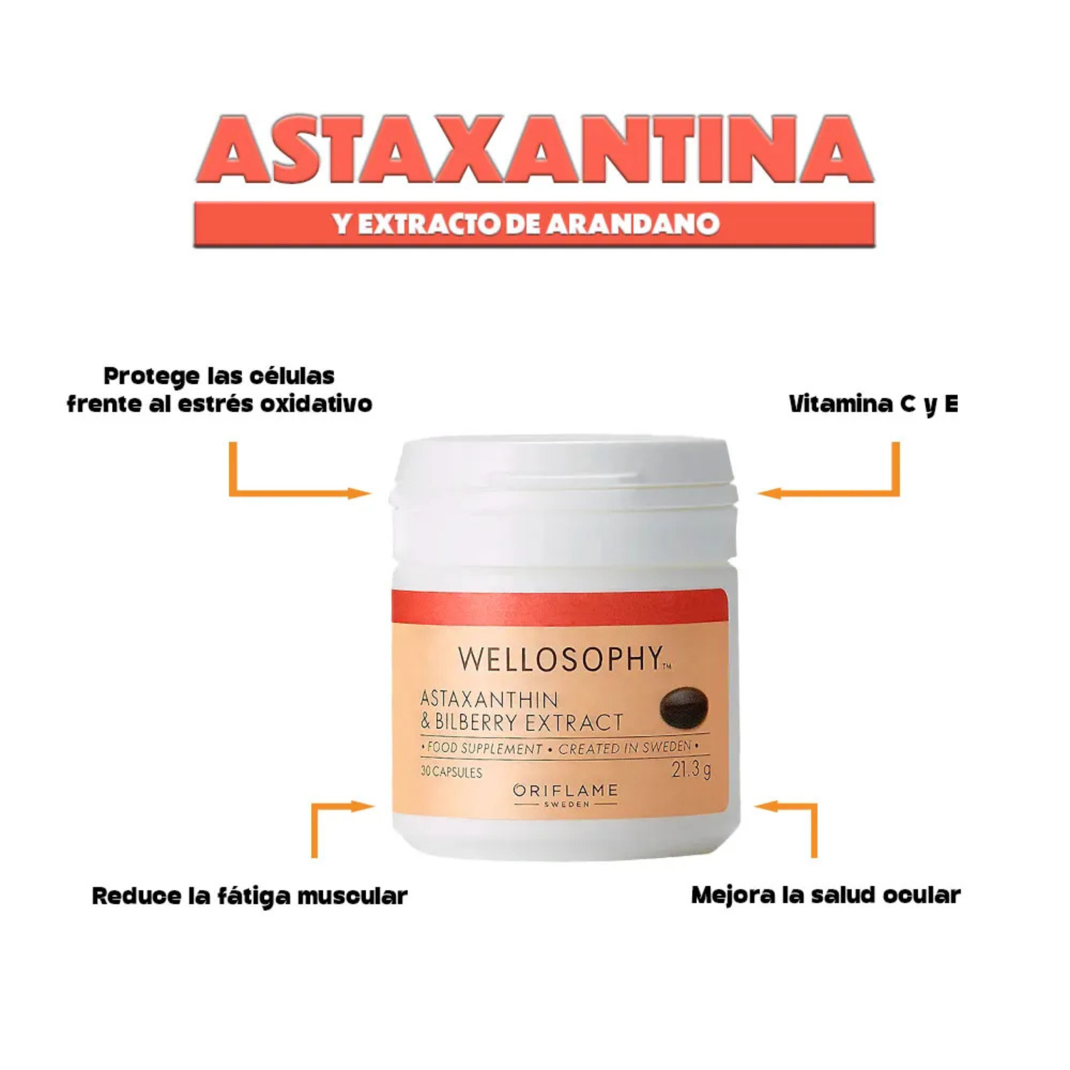 Wellosophy Astaxanthin Bilberry Extract 30 Capsulas